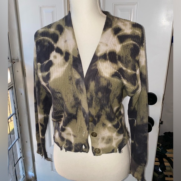 Young fabulous and broke, tie-dye, crop cardigan, size small - Picture 1 of 5